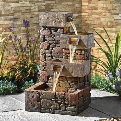 Serenity Cubic Cascading Pebble Wall Water Feature Garden Gear