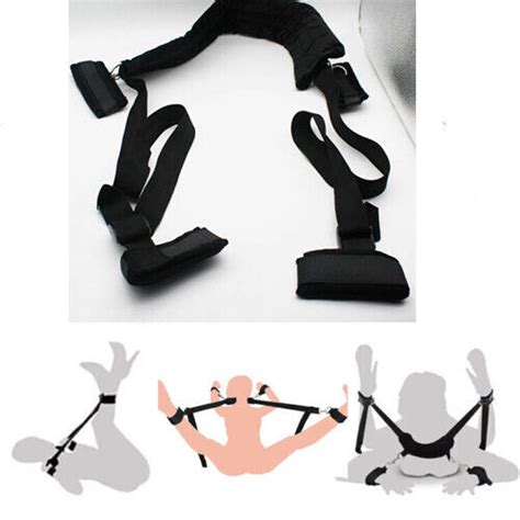 Bdsm Flocking Sex Pillow Straps Belt Wrist Handcuffs Set Harness Bed