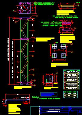 Estructura Metalica Reticulada Para Pararrayo En Autocad Librer A Cad