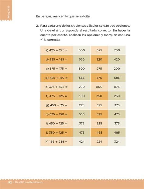 Desafíos Matemáticos Tercer Grado 2020 2021 Página 92 De 225 Libros De Texto Online