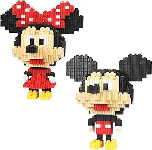 Miniatur Bausteine Puzzle Cartoon Nano Baustein Minnie Building