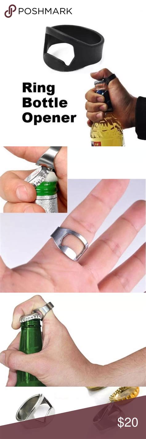 Bottle Can Opener Stainless Steel Ring Band Party Bottle Opener Ring