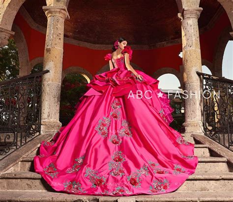 Ruffled Floral Charro Quinceanera Dress By Ragazza M