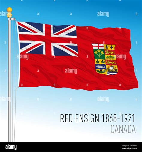 Canadian Red Ensign Historical Flag 1868 1921 Canada Vector