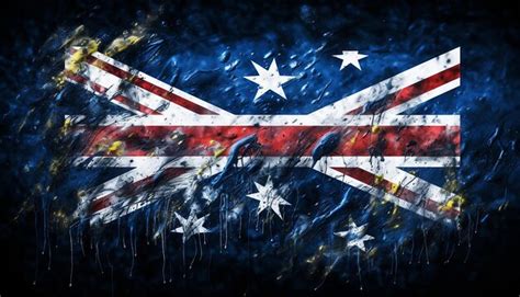 Premium Photo | Picture of the australian flag done by spray paint ...