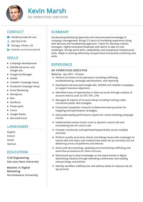 Ad Operations Executive Resume Sample In 2025 Resumekraft