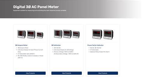 Digital 3 Phase AC Panel Meter Power And Energy Meter Multispan