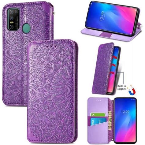 Coque Doogee N Pouces Pu Cuir Flip Mandala Motif Built Stand Et