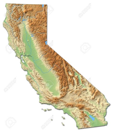 Raised Relief Maps Of California California Relief Map Printable Maps