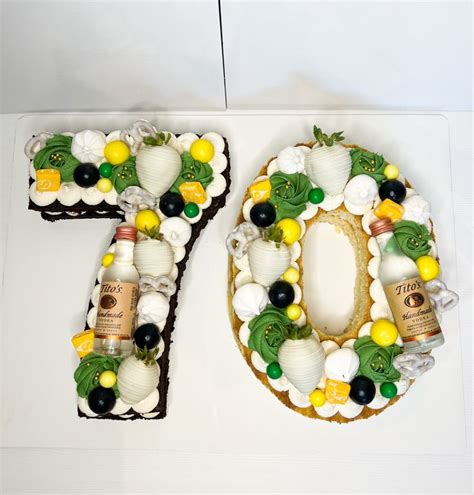 70 number cake | 70th birthday cake, 70th birthday, Number cakes