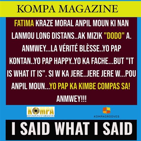 Kompamagazine On Twitter Se Pa Tout Mizik Ki Pou Di Ou SA OU ANVI