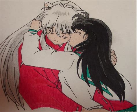 Kagome Kissing Inuyasha Color By Keepdancing85 On Deviantart