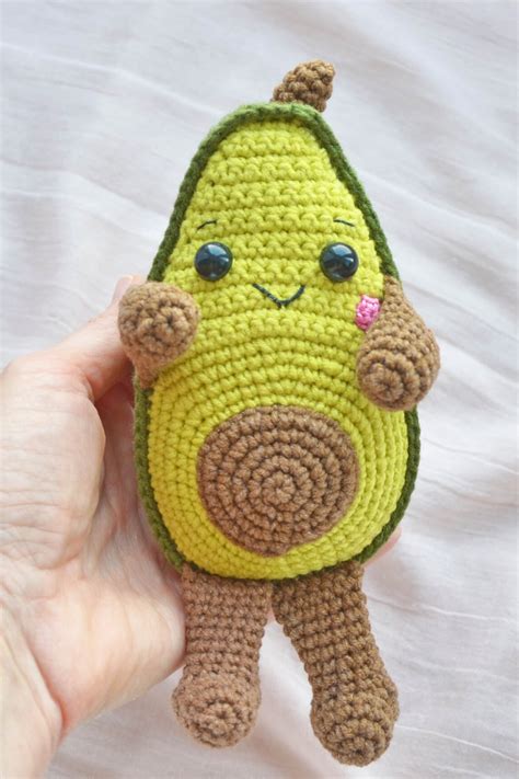 Crochet Avocado Green Pattern Food Vegetable Pattern Vegan Etsy In