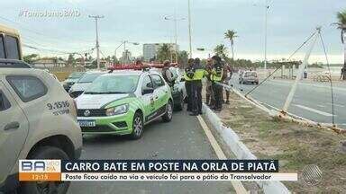 Bahia Meio Dia Salvador Motorista Perde Controle E Bate Carro Em