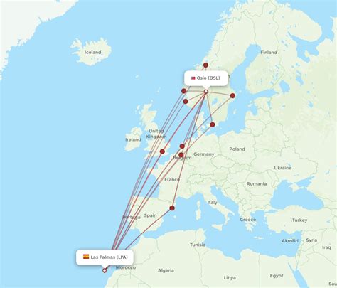 All Flight Routes From Oslo To Las Palmas Osl To Lpa Flight Routes