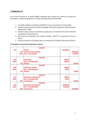 TD Compta fiche de Cours Séance 1 Enregistrement des opérations