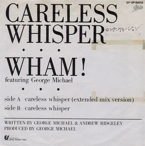 Wham! Featuring George Michael - Careless Whisper (1984, Vinyl) | Discogs