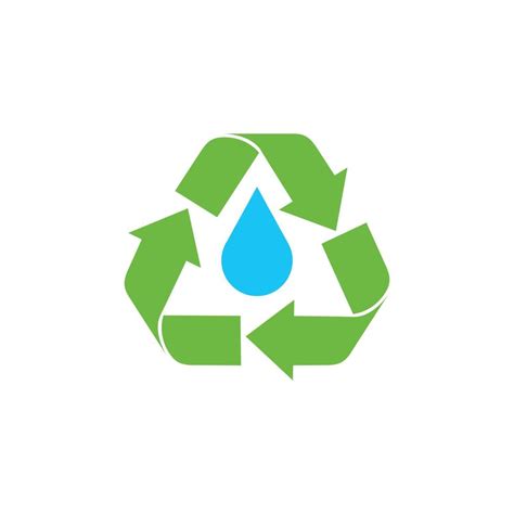 Water Recycle Icon Logo Vector Arrow Recycle With Water Drop 13401597