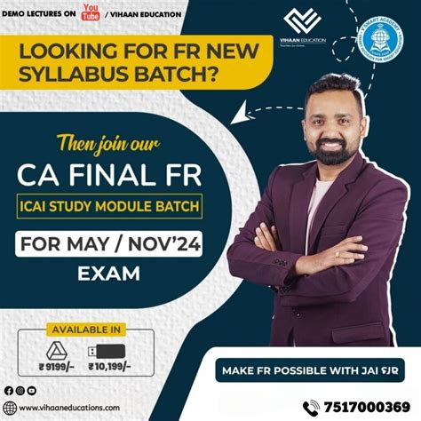 New Scheme CA Final FR Study Module Batch Regular In Depth Exam