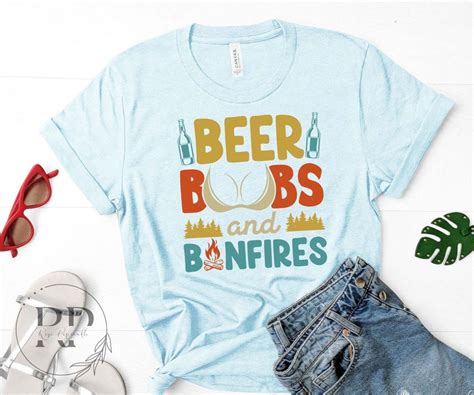 Camping Shirt Beer Boobs And Bonfires Funny Camping Lover Etsy Canada