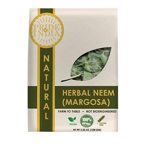 Pride Of India Natural Neem Margosa Herb Gm Whole Leaf Fry