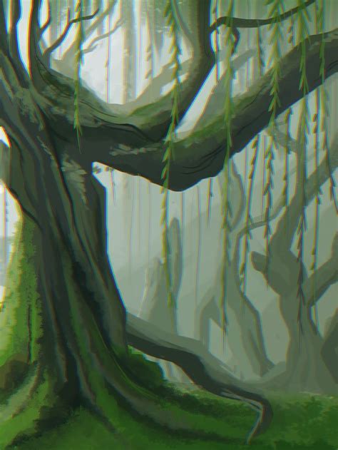 ArtStation - Willow Tree, Emma Burkeitt | Willow tree art, Tree ...