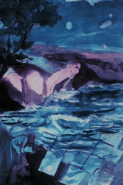 Mother Nature Creating Ocean Earth Goddess Hill Watercolor By Harry