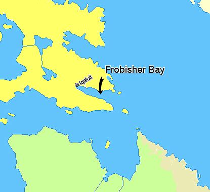 Archivo Map Indicating Frobisher Bay Nunavut Canada