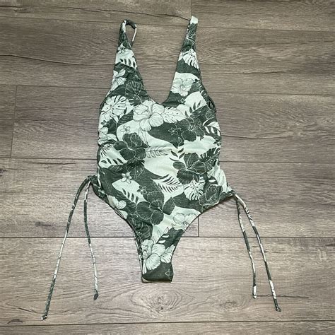 Bound By Bond Eye In The Loop 1 Piece Bathing Suit Silver Fern Floral Sz S Nwt Ebay