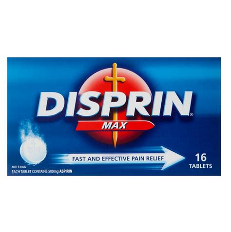 Disprin Max Extra Strength Aspirin 500mg Direct Fast Acting Pain Relie