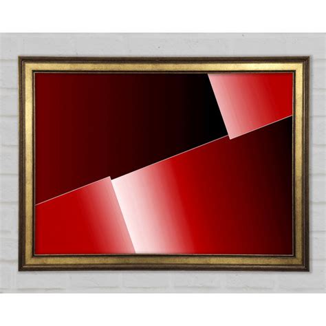 Perspections Gerahmtes Leinwandbild Half Cut Red Wayfair De