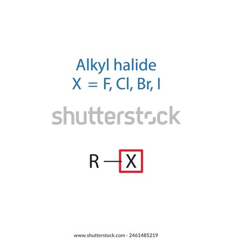 Alkyl Halide Molecule Skeletal Structure Diagramfunctional Stock Vector ...