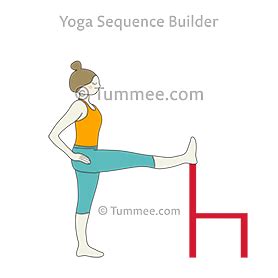 Standing Hamstring Stretch On Chair Yoga| Yoga Sequences, Benefits ...