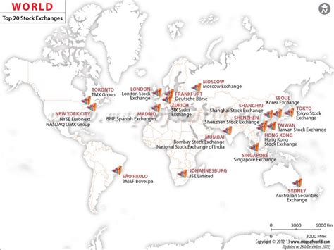 World Stock Market Map | World Stock Markets | Shenzhen stock exchange ...