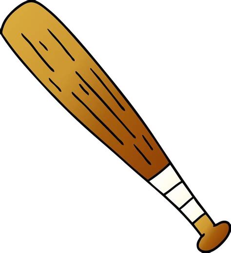 gradient cartoon doodle of a baseball bat | Baseball drawings, Baseball, Bat