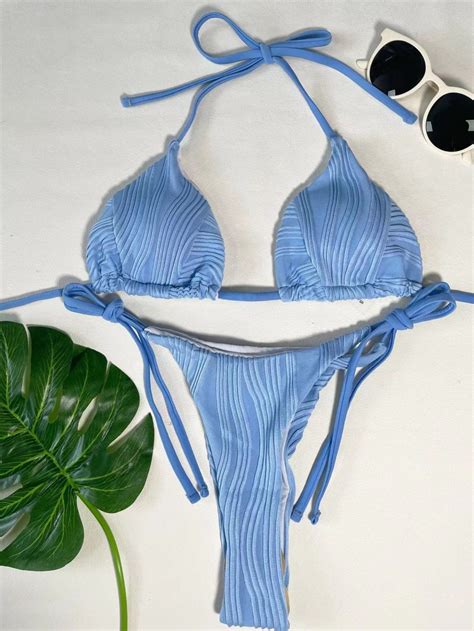 New European And American Sexy Bikini Solid Colour Adjustable