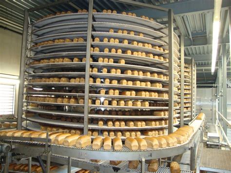 Industrial Large Bakery Spiral Cooling Tower Conveyor Machine For