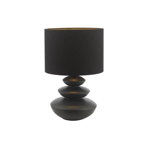 Dar Discus Ceramic Table Lamp Black