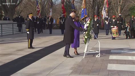 President Biden Lays Wreath At Tomb Of The Unknown Soldier At Arlington National Cemetery