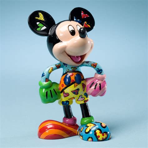 Mickey Mini Figurine By Romero Britto Sweetheart Artreco