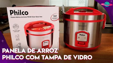 Panela De Arroz Philco Visor Glass Inox Ph V Panela El Trica Barata E