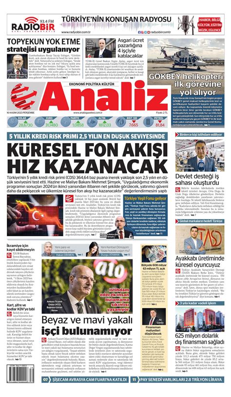 Analiz Gazetesi Analiz Man Et Oku Haberler Kas M