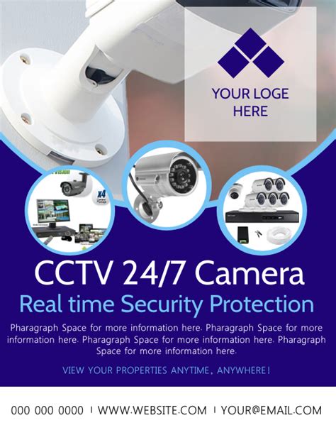 Cctv Camera Flyer Template Postermywall