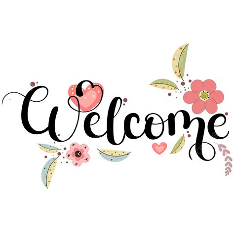 Welcome Hands With Flowers Clipart