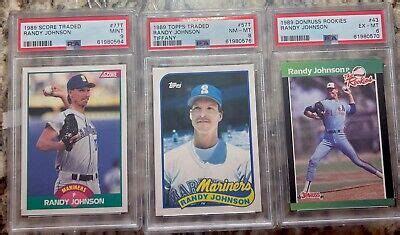 1989 Topps Traded Tiffany Randy Johnson RC PSA 8 Score PSA 9 Donruss