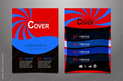 Blue Vector Annual Report Leaflet Brochure Flyer Template Design Book Cover Layout Design