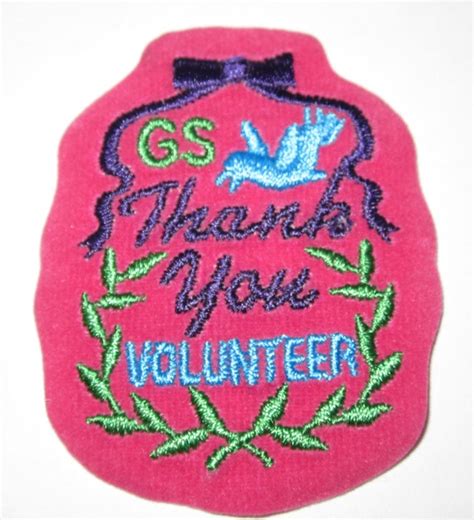 Girl Scout Fun Patch Thank You Volunteer By Allthingsgirlscout