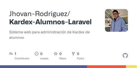 Github Jhovan Rodriguez Kardex Alumnos Laravel Sistema Web Para