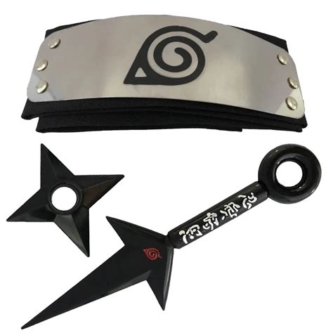 Kit Naruto Bandana Aldeia Da Folha E Kunai Minato Shuriken Submarino