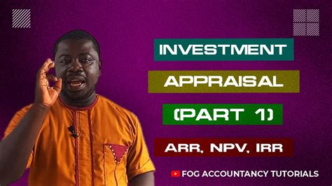 Investment Appraisal Part 1 Youtube